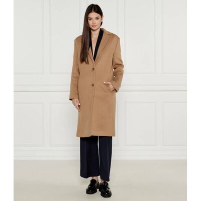 Calvin Klein Płaszcz z dodatkiem wełny camel 36 Calvin Klein Płaszcz z dodatkiem wełny camel 36