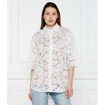 Michael Kors Koronkowa koszula Loose fit biały M Michael Kors Koronkowa koszula Loose fit biały M