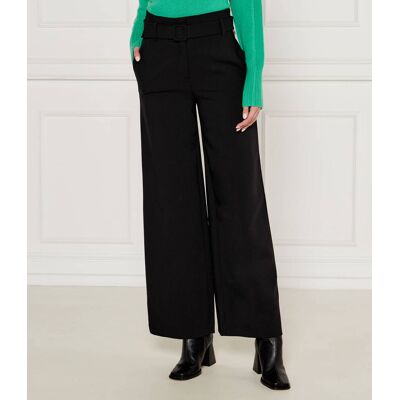 Marc Cain Spodnie flare fit czarny 36 Marc Cain Spodnie flare fit czarny 36