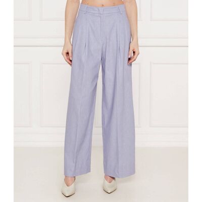 Liu Jo Lniane spodnie flare fit lawendowy 40 Liu Jo Lniane spodnie flare fit lawendowy 40