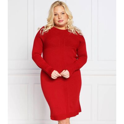 Persona by Marina Rinaldi Sukienka GENESI plus size z dodatkiem wełny czerwony 36 Persona by Marina Rinaldi Sukienka GENESI plus size z dodatkiem wełny czerwony 36