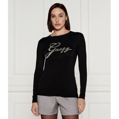 Guess Sweter OLIVE Slim Fit czarny S Guess Sweter OLIVE Slim Fit czarny S