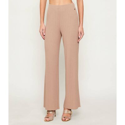 Marc Cain Spodnie dzianinowe WELKOM Relaxed fit beżowy 34 Marc Cain Spodnie dzianinowe WELKOM Relaxed fit beżowy 34