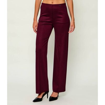 Marc Cain Spodnie Winder Relaxed fit high waist bordowy 36 Marc Cain Spodnie Winder Relaxed fit high waist bordowy 36