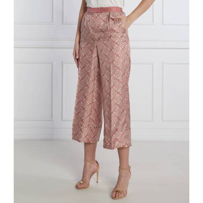 Beatrice B Jedwabne spodnie Relaxed fit pudrowy róż 34 Beatrice B Jedwabne spodnie Relaxed fit pudrowy róż 34