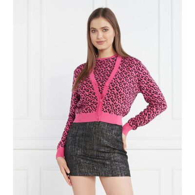 Pinko Kardigan Regular Fit z dodatkiem wełny różowy S Pinko Kardigan Regular Fit z dodatkiem wełny różowy S
