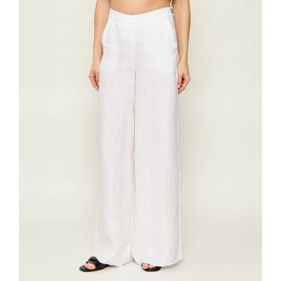 Marella Lniane spodnie MLLOTTELIA Relaxed fit biały 36 Marella Lniane spodnie MLLOTTELIA Relaxed fit biały 36