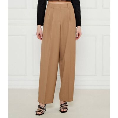 Michael Kors Spodnie flare fit z dodatkiem wełny brązowy 36 Michael Kors Spodnie flare fit z dodatkiem wełny brązowy 36
