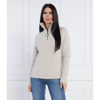 Beatrice B Wełniany sweter MAGLIA Regular Fit kremowy L Beatrice B Wełniany sweter MAGLIA Regular Fit kremowy L