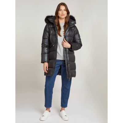 Calvin Klein Puchowy płaszcz czarny XS Calvin Klein Puchowy płaszcz czarny XS