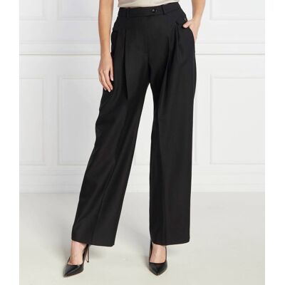 Boss BLACK Wełniane spodnie Toftcira Comfort fit czarny 42 Boss BLACK Wełniane spodnie Toftcira Comfort fit czarny 42