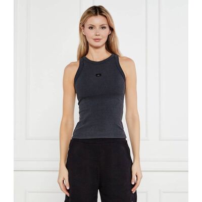 Calvin Klein Jeans Top Slim Fit grafitowy XS Calvin Klein Jeans Top Slim Fit grafitowy XS