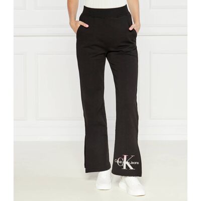 Calvin Klein Jeans Spodnie dresowe DIFFUSED flare fit czarny M Calvin Klein Jeans Spodnie dresowe DIFFUSED flare fit czarny M