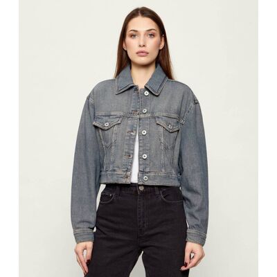 Hugo Blue Kurtka jeansowa Galatea_B Cropped Fit niebieski M Hugo Blue Kurtka jeansowa Galatea_B Cropped Fit niebieski M