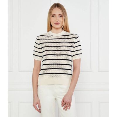 Tommy Hilfiger Sweter Regular Fit kremowy XL Tommy Hilfiger Sweter Regular Fit kremowy XL