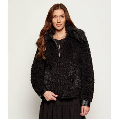 Patrizia Pepe Dwustronna kurtka Regular Fit czarny 34 Patrizia Pepe Dwustronna kurtka Regular Fit czarny 34