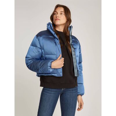 Calvin Klein Jeans Kurtka Cropped Fit niebieski L Calvin Klein Jeans Kurtka Cropped Fit niebieski L