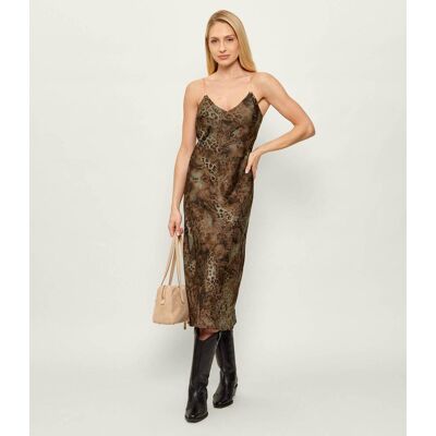 Ba&sh; Sukienka CATELINA khaki S Ba&sh; Sukienka CATELINA khaki S