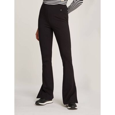 Calvin Klein Jeans Legginsy MILANO flare fit czarny XL Calvin Klein Jeans Legginsy MILANO flare fit czarny XL