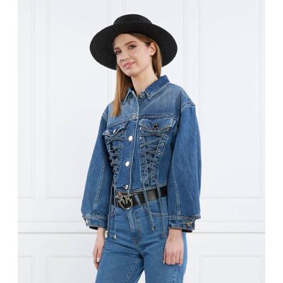 Pinko Kurtka jeansowa Cropped Fit niebieski 40 Pinko Kurtka jeansowa Cropped Fit niebieski 40