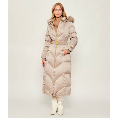 Marciano Guess Puchowy płaszcz ELLY beżowy 32 Marciano Guess Puchowy płaszcz ELLY beżowy 32