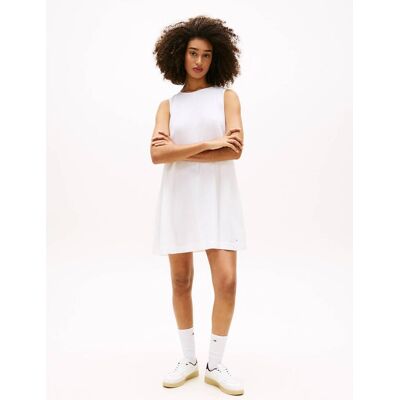 Tommy Jeans Lniana sukienka biały M Tommy Jeans Lniana sukienka biały M