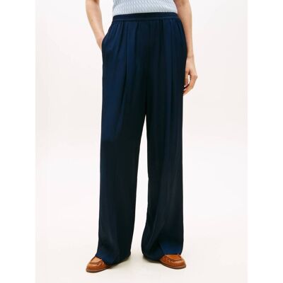 Tommy Hilfiger Spodnie Loose fit granatowy S Tommy Hilfiger Spodnie Loose fit granatowy S