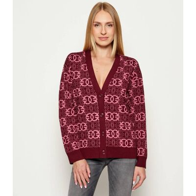 Pinko Kardigan HALF BREED Regular Fit bordowy XXS Pinko Kardigan HALF BREED Regular Fit bordowy XXS