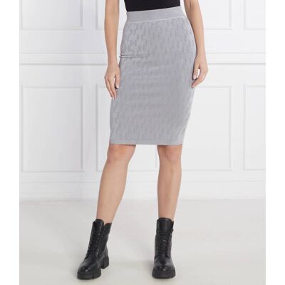 Karl Lagerfeld Spódnica MONOGRAM JACQUARD szary S Karl Lagerfeld Spódnica MONOGRAM JACQUARD szary S