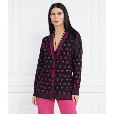 Pinko Kardigan TUBICO LOGO BIRD Regular Fit czarny S Pinko Kardigan TUBICO LOGO BIRD Regular Fit czarny S