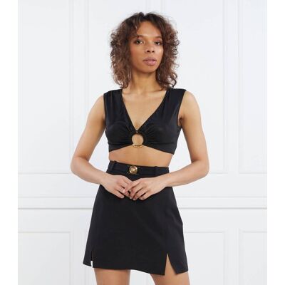 Just Cavalli Top Cropped Fit czarny 40 Just Cavalli Top Cropped Fit czarny 40