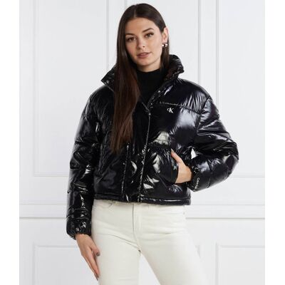 Calvin Klein Jeans Kurtka Cropped Fit czarny XL Calvin Klein Jeans Kurtka Cropped Fit czarny XL
