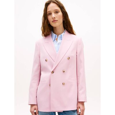 Tommy Hilfiger Marynarka Loose fit z dodatkiem wełny różowy 38 Tommy Hilfiger Marynarka Loose fit z dodatkiem wełny różowy 38