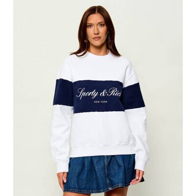 Sporty&Rich; Bluza Signature Oversize fit biały M Sporty&Rich; Bluza Signature Oversize fit biały M