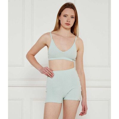 Calvin Klein Jeans Top Slim Fit błękitny XS Calvin Klein Jeans Top Slim Fit błękitny XS