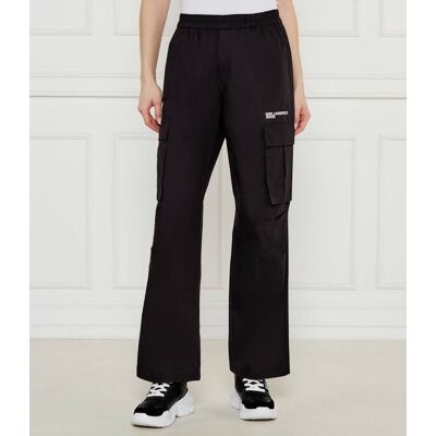 Karl Lagerfeld Jeans Spodnie cargo flare fit czarny L Karl Lagerfeld Jeans Spodnie cargo flare fit czarny L