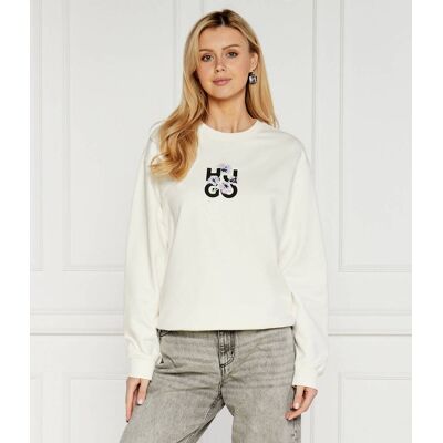 HUGO Bluza Crew Regular Fit biały L HUGO Bluza Crew Regular Fit biały L