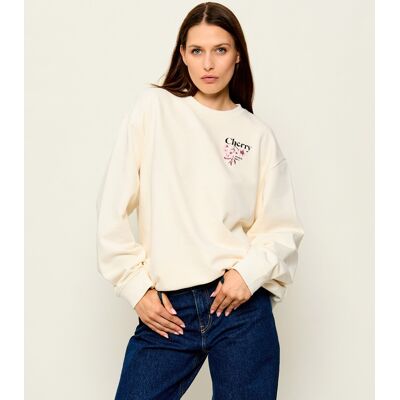 Hugo Blue Bluza Classic Crew_B_4 Relaxed fit kremowy S Hugo Blue Bluza Classic Crew_B_4 Relaxed fit kremowy S