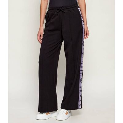 EA7 Spodnie dresowe Boyfriend fit czarny S EA7 Spodnie dresowe Boyfriend fit czarny S