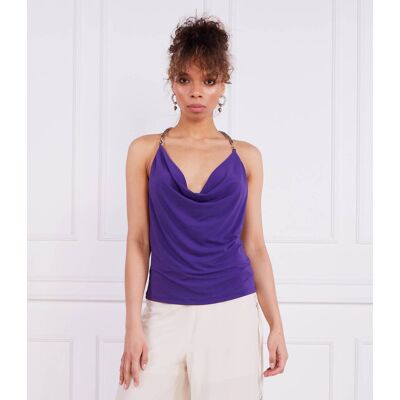Patrizia Pepe Top MAGLIA Regular Fit fioletowy XL Patrizia Pepe Top MAGLIA Regular Fit fioletowy XL