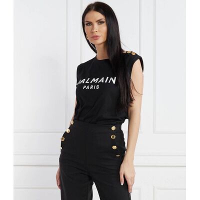 Balmain Top Regular Fit czarny S Balmain Top Regular Fit czarny S