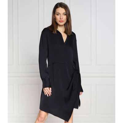 Tommy Hilfiger Sukienka CREPE KNOTTED granatowy 34 Tommy Hilfiger Sukienka CREPE KNOTTED granatowy 34