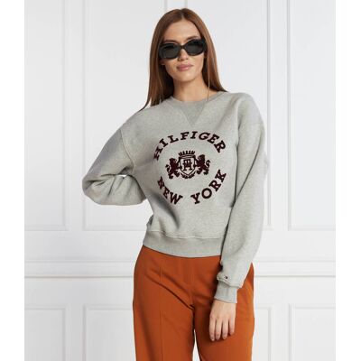 Tommy Hilfiger Bluza MDN REG VARSITY FLOCK Regular Fit szary S Tommy Hilfiger Bluza MDN REG VARSITY FLOCK Regular Fit szary S