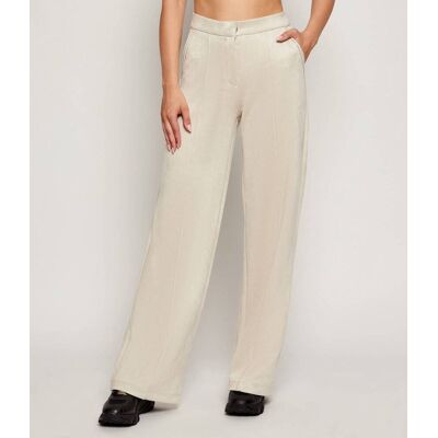 Guess Spodnie flare fit beżowy XL Guess Spodnie flare fit beżowy XL