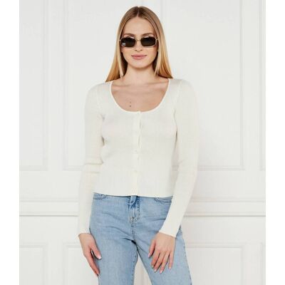 Pinko Jedwabny kardigan ASSIA Slim Fit biały XS Pinko Jedwabny kardigan ASSIA Slim Fit biały XS