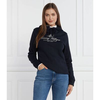 Tommy Hilfiger Bluza HILFIGER SCRIPT DW5 Regular Fit granatowy XS Tommy Hilfiger Bluza HILFIGER SCRIPT DW5 Regular Fit granatowy XS