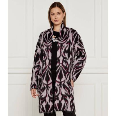 Marc Cain Kardigan Loose fit z dodatkiem wełny różowy 34 Marc Cain Kardigan Loose fit z dodatkiem wełny różowy 34