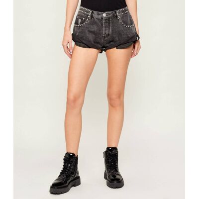 One Teaspoon Jeansowe szorty BANDITS Slim Fit czarny 26 One Teaspoon Jeansowe szorty BANDITS Slim Fit czarny 26