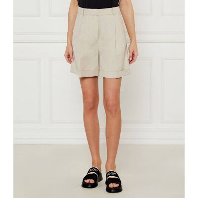 Tommy Hilfiger Szorty Regular Fit z dodatkiem lnu beżowy 42 Tommy Hilfiger Szorty Regular Fit z dodatkiem lnu beżowy 42