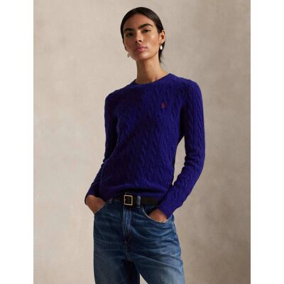 Polo Ralph Lauren Wełniany sweter JULIANNA Regular Fit z dodatkiem kaszmiru chabrowy XS Polo Ralph Lauren Wełniany sweter JULIANNA Regular Fit z dodatkiem kaszmiru chabrowy XS